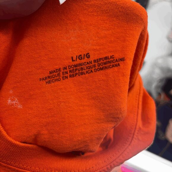 Birding is Better with Friends Bird Watchers Digest Orange Shirt Mens Large EUC - Picture 7 of 7